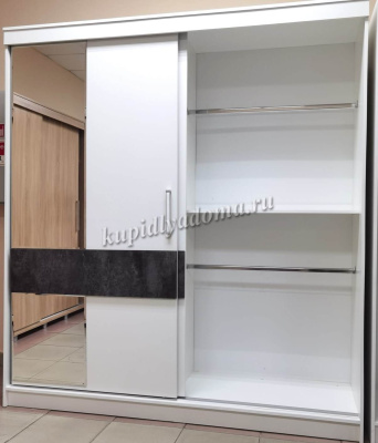 Шкаф-купе Софи 2.0 (Белый/Бетон темный)