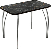 Стол обеденный прямоугольный ВВР стекло с фотопечатью (Мрамор 4/Подстолье чайка)