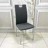 Стул обеденный F-77 хром (Темно-серый/Ткань A-02-45)