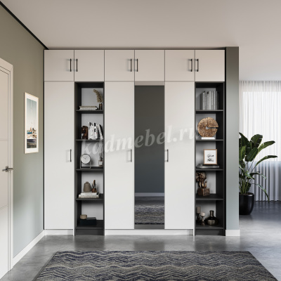 Комод Чикаго 1д 4 ящ (Антрацит/Белый)