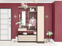 Прихожая Ямайка Венге Цаво Дуб молочный композиция 3 Прихожая Ямайка Венге Цаво Дуб молочный композиция 3